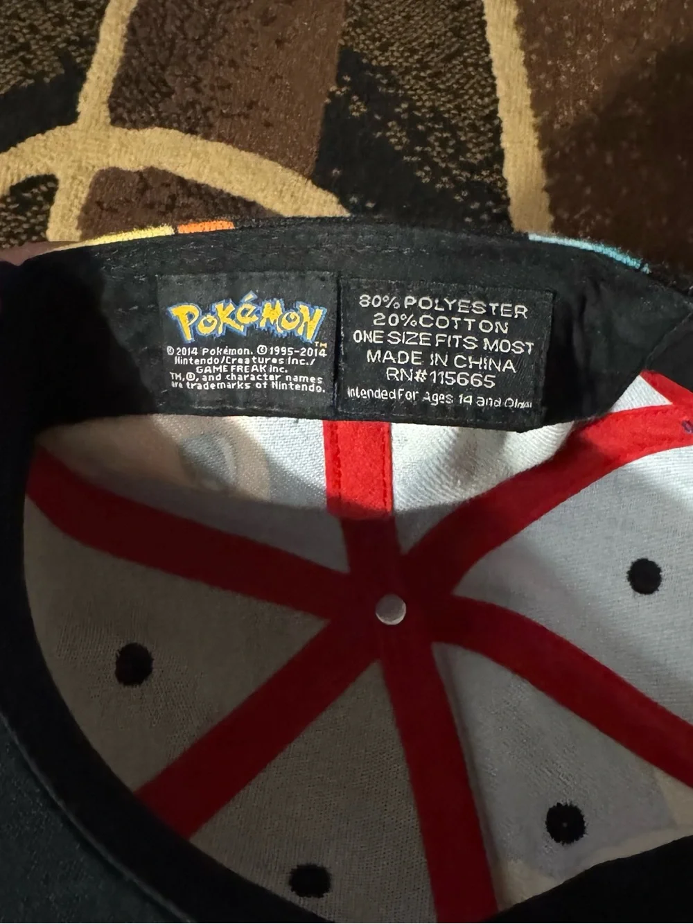 Pokémon Kids Blue & Black Snapback Cap with Character Art